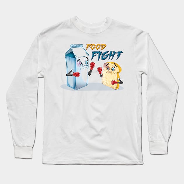 Food fight Long Sleeve T-Shirt by Pigeon585